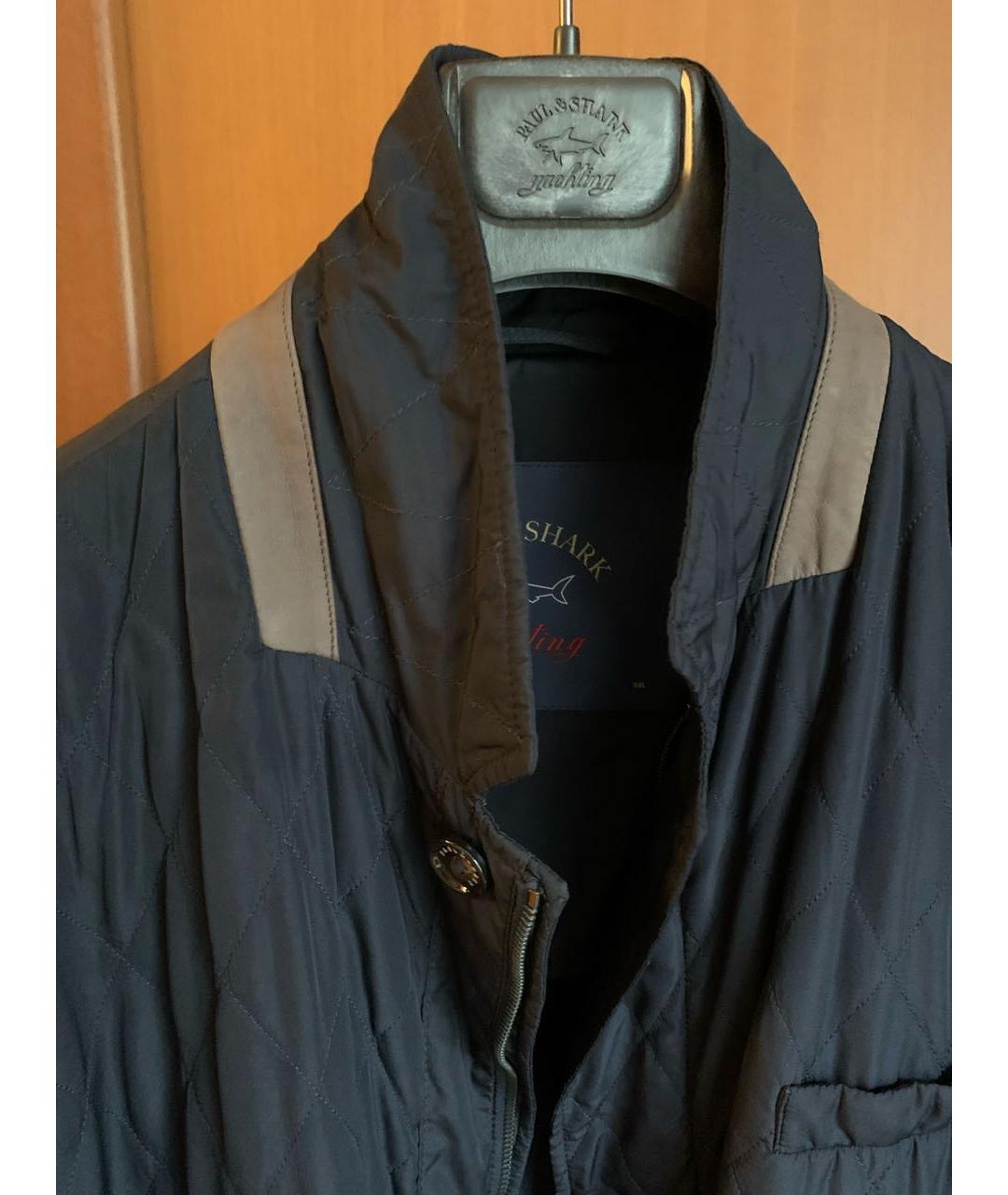 PAUL & SHARK Темно-синяя полиэстеровая куртка, фото 4