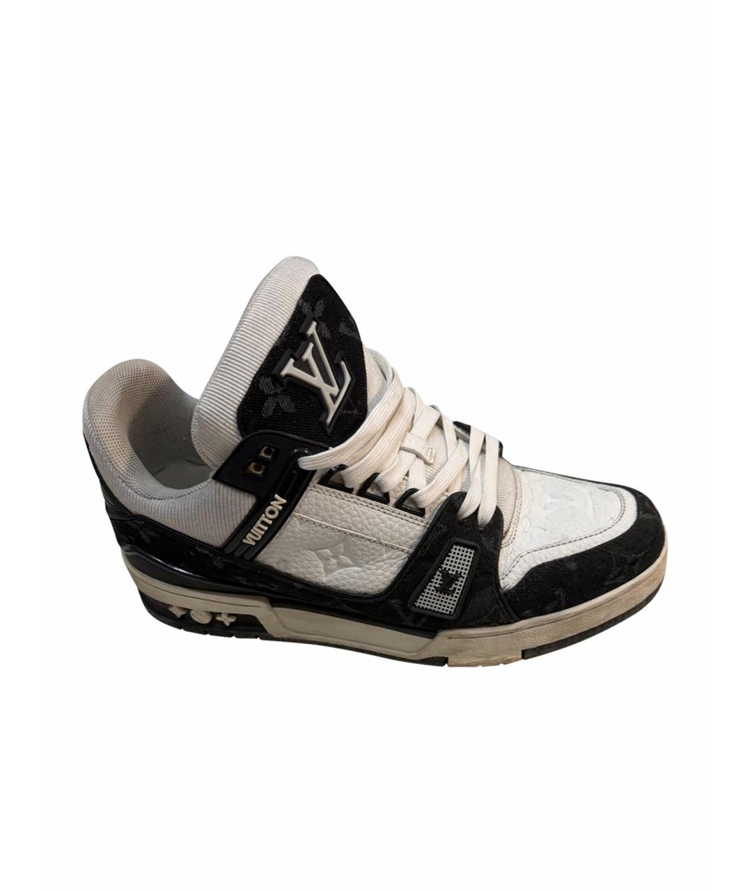 LOUIS VUITTON Черные кожаные высокие кроссовки / кеды, фото 1