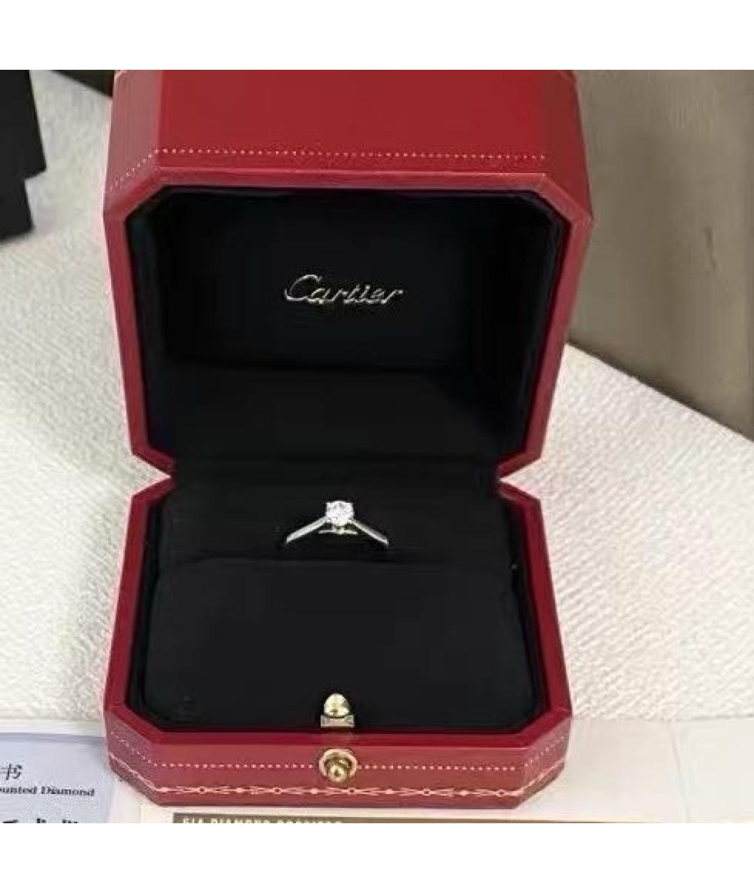 CARTIER Белое платиновое кольцо, фото 2