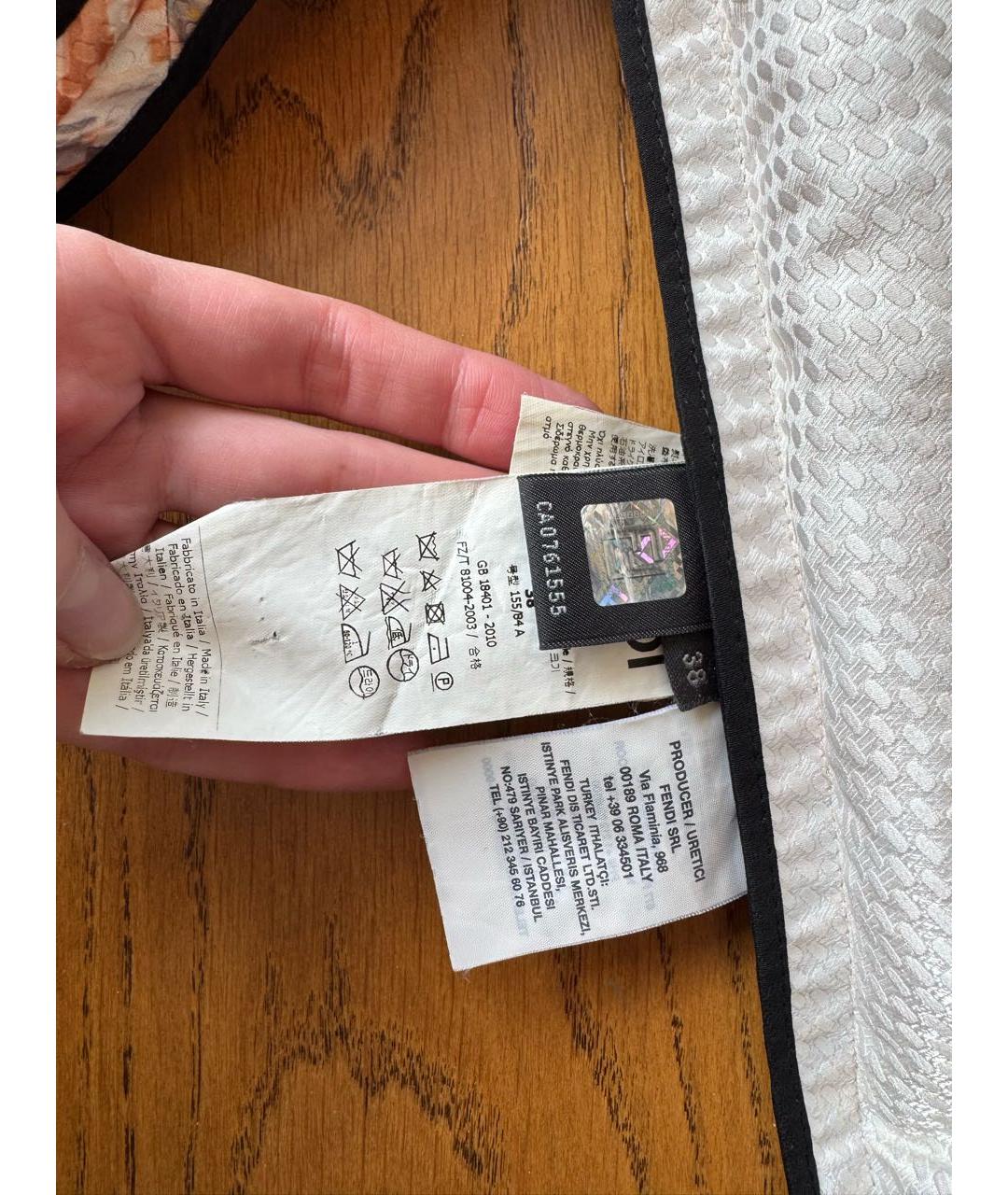 FENDI Мульти шелковое коктейльное платье, фото 5