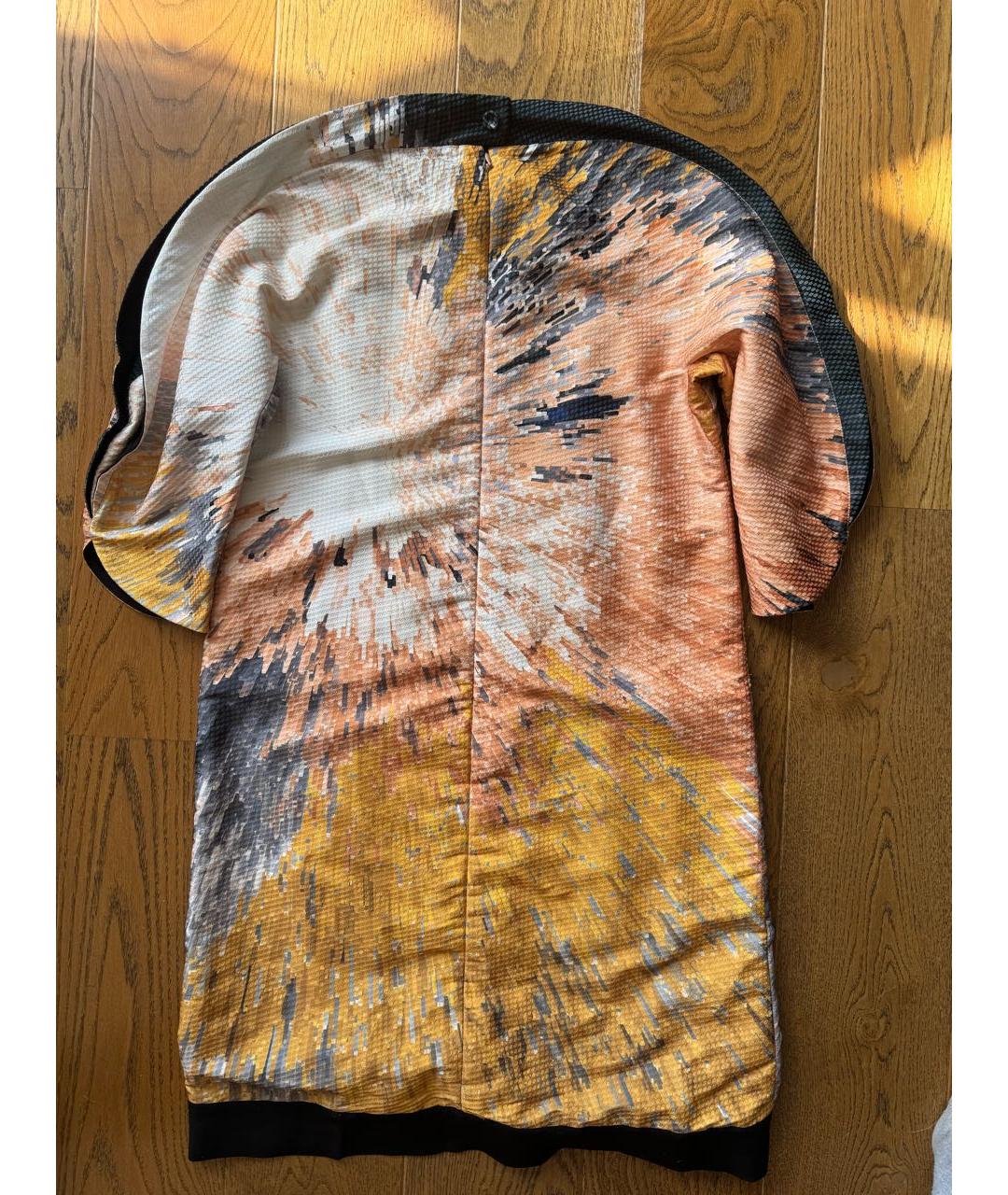 FENDI Мульти шелковое коктейльное платье, фото 2