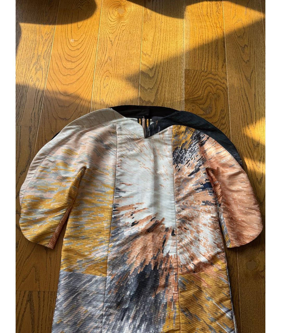 FENDI Мульти шелковое коктейльное платье, фото 3