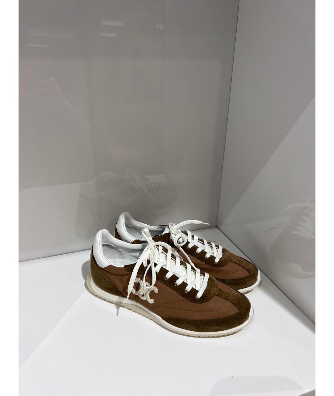 CELINE Коричневые кеды, фото 2