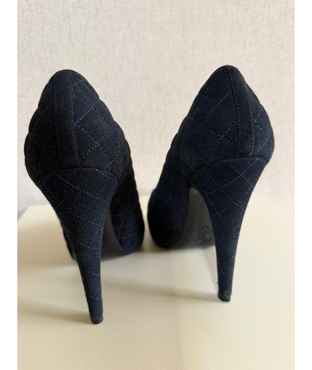 CHANEL Темно-синие туфли, фото 3