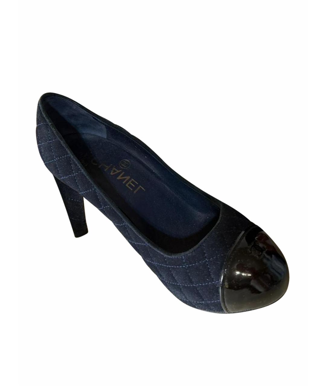 CHANEL Темно-синие туфли, фото 1