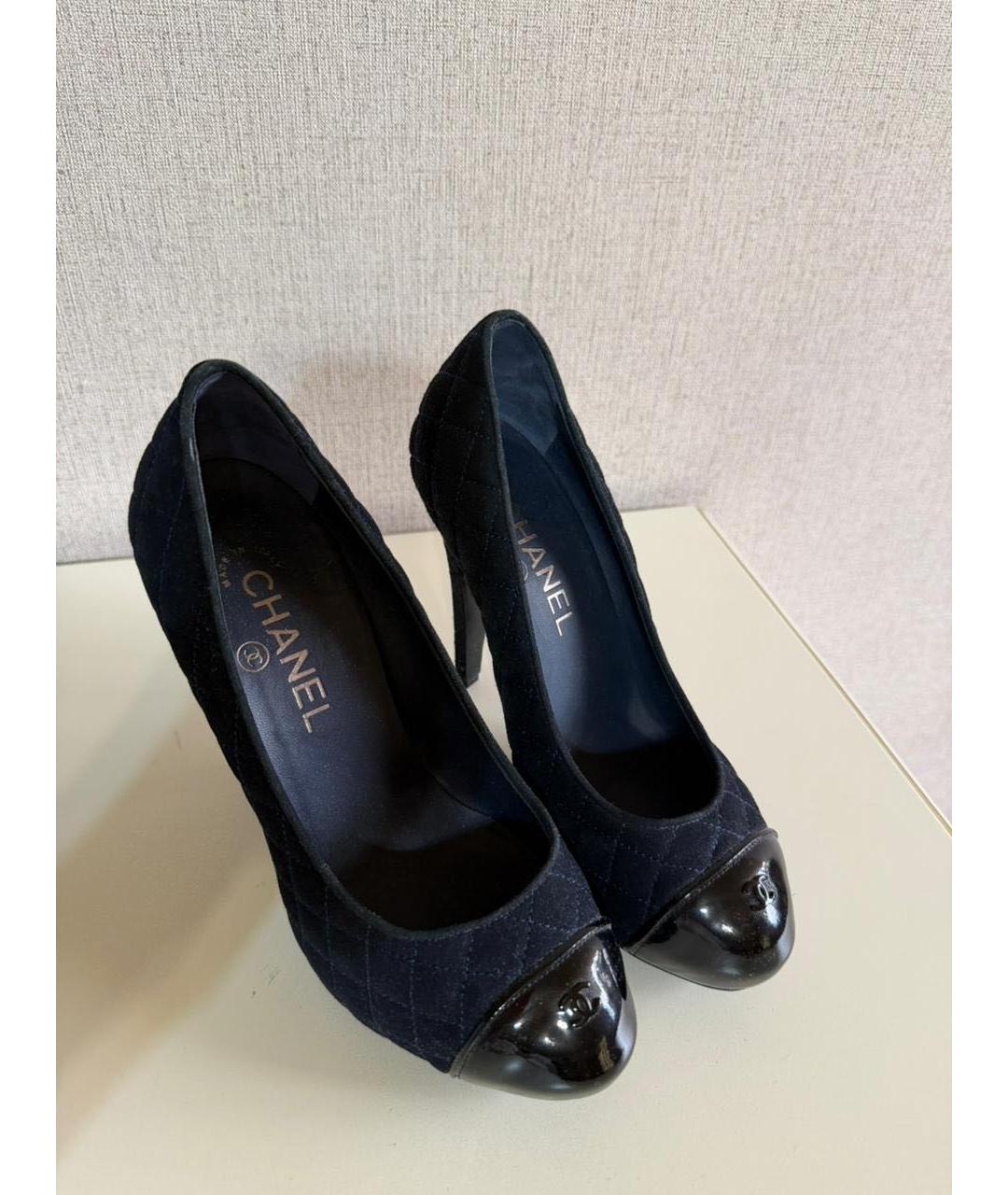 CHANEL Темно-синие туфли, фото 2