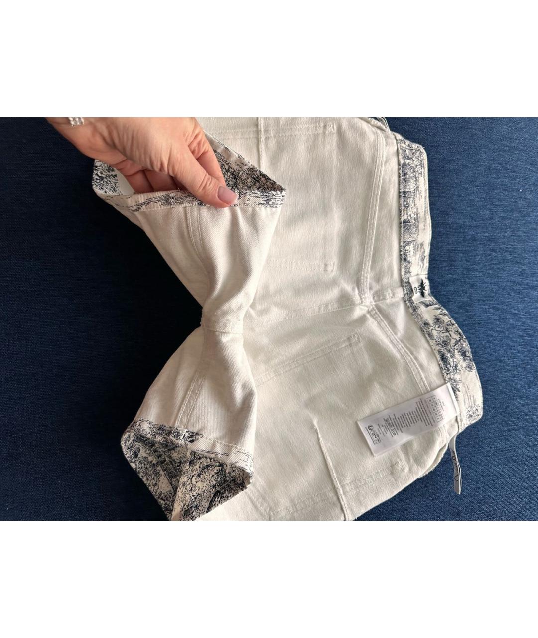 CHRISTIAN DIOR Белые деним шорты, фото 5