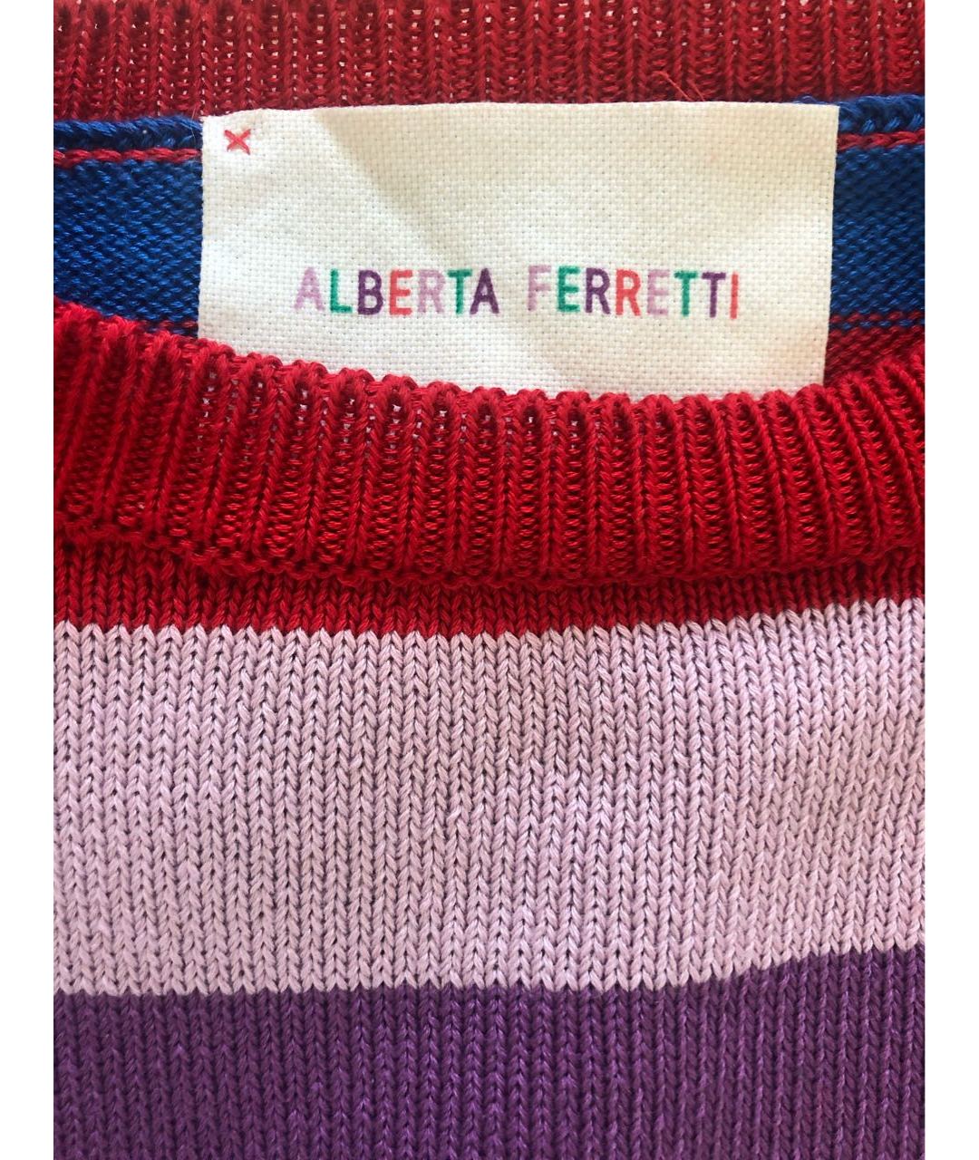 ALBERTA FERRETTI Мульти хлопковый джемпер / свитер, фото 3