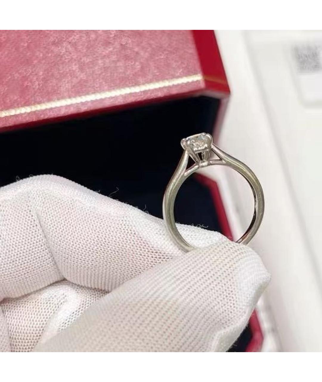 CARTIER Белое платиновое кольцо, фото 5