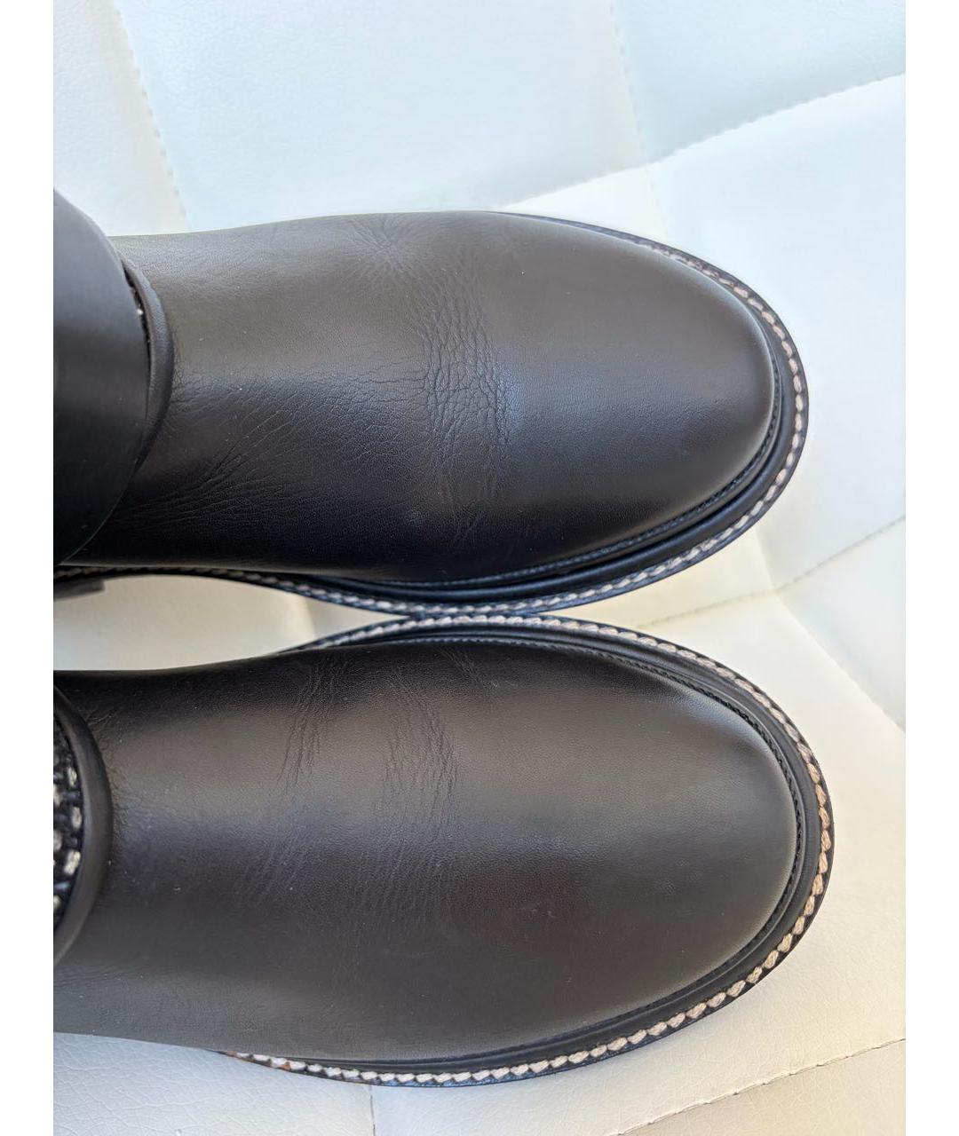 CHANEL Черные кожаные ботинки, фото 8
