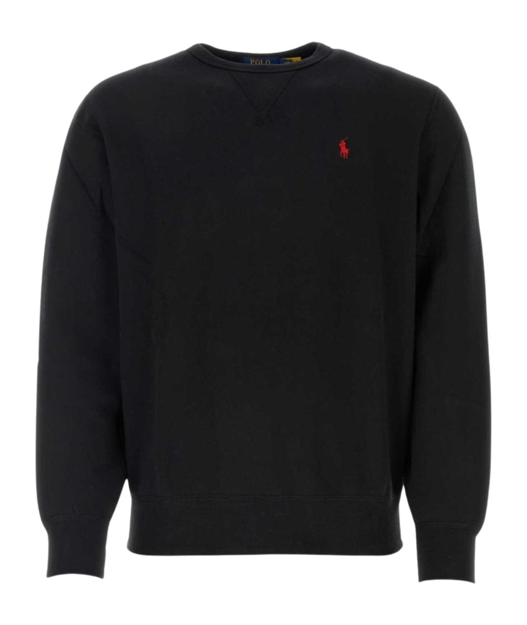 POLO RALPH LAUREN Черный хлопковый джемпер / свитер, фото 1