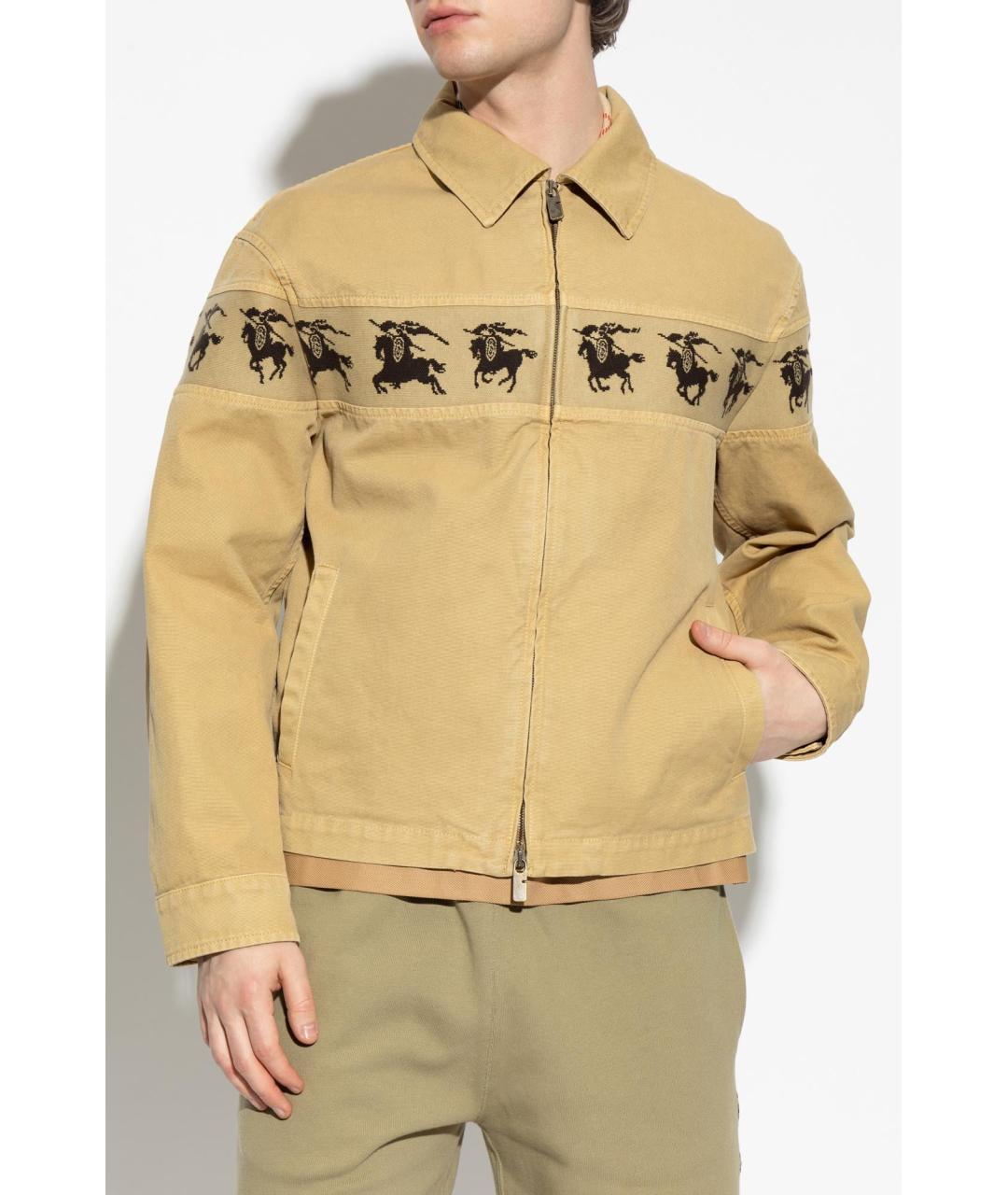 BURBERRY Бежевая хлопковая куртка, фото 3