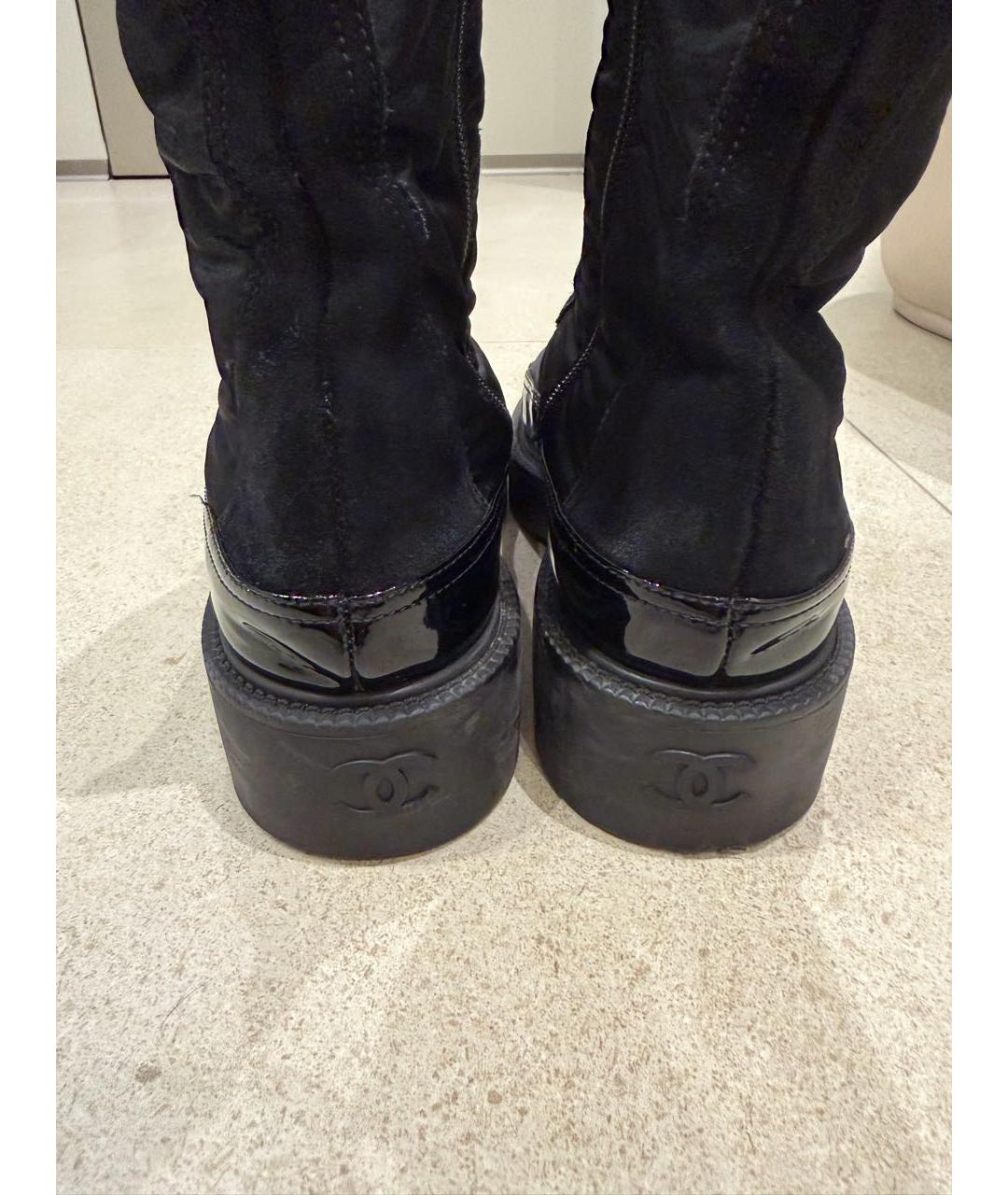 CHANEL Черные кожаные ботинки, фото 4