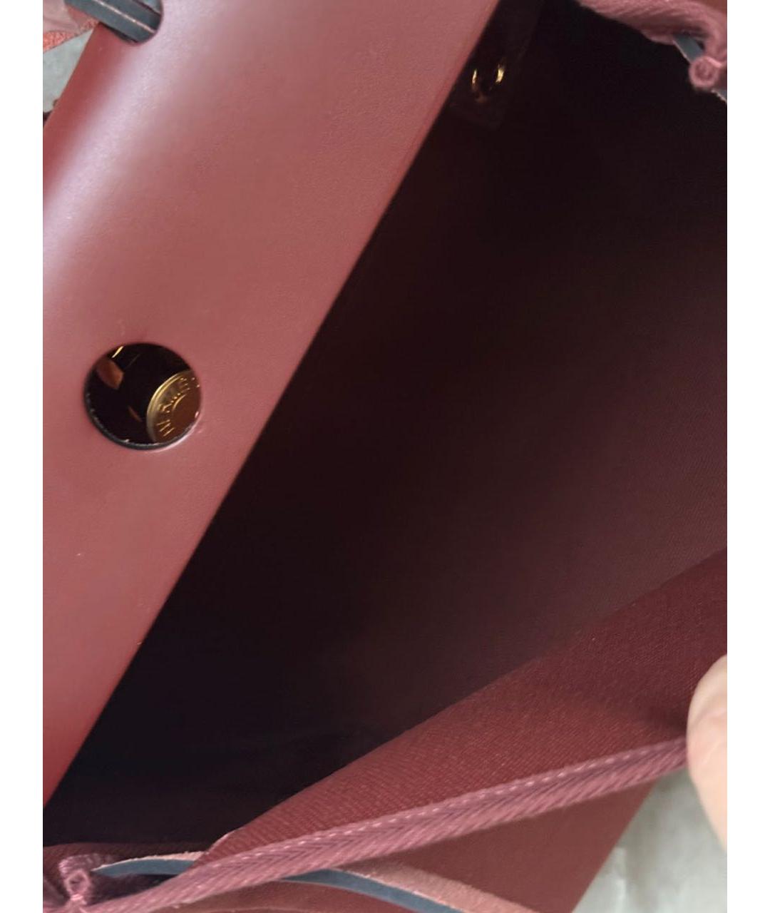 HERMES Бордовая тканевая сумка через плечо, фото 4