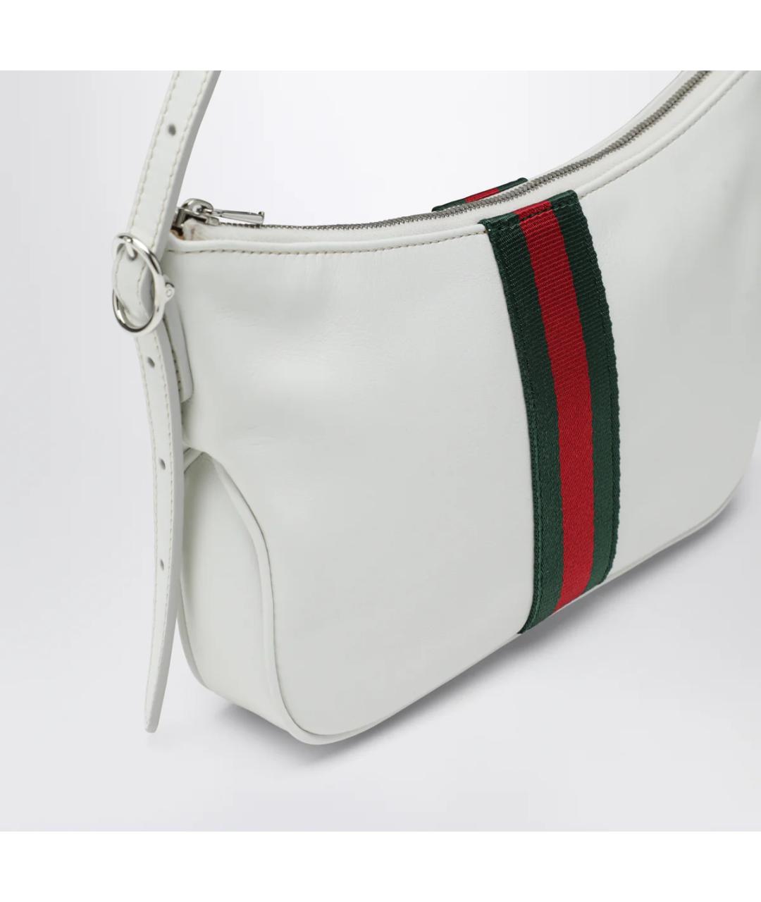 GUCCI Белая кожаная сумка на плечо, фото 3
