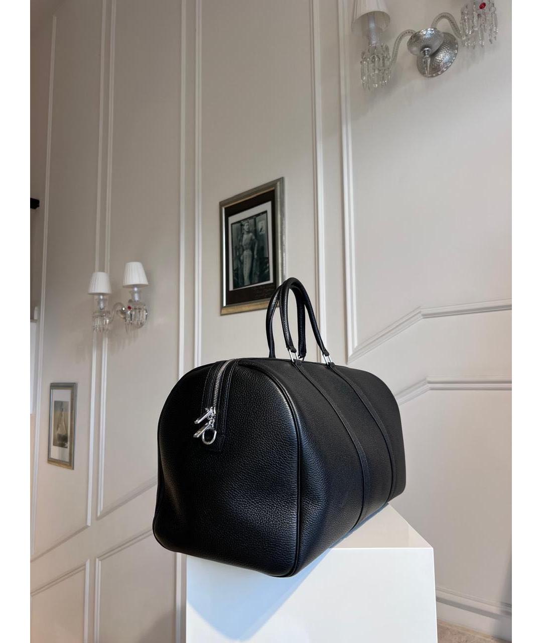 CELINE Черная кожаная дорожная/спортивная сумка, фото 2