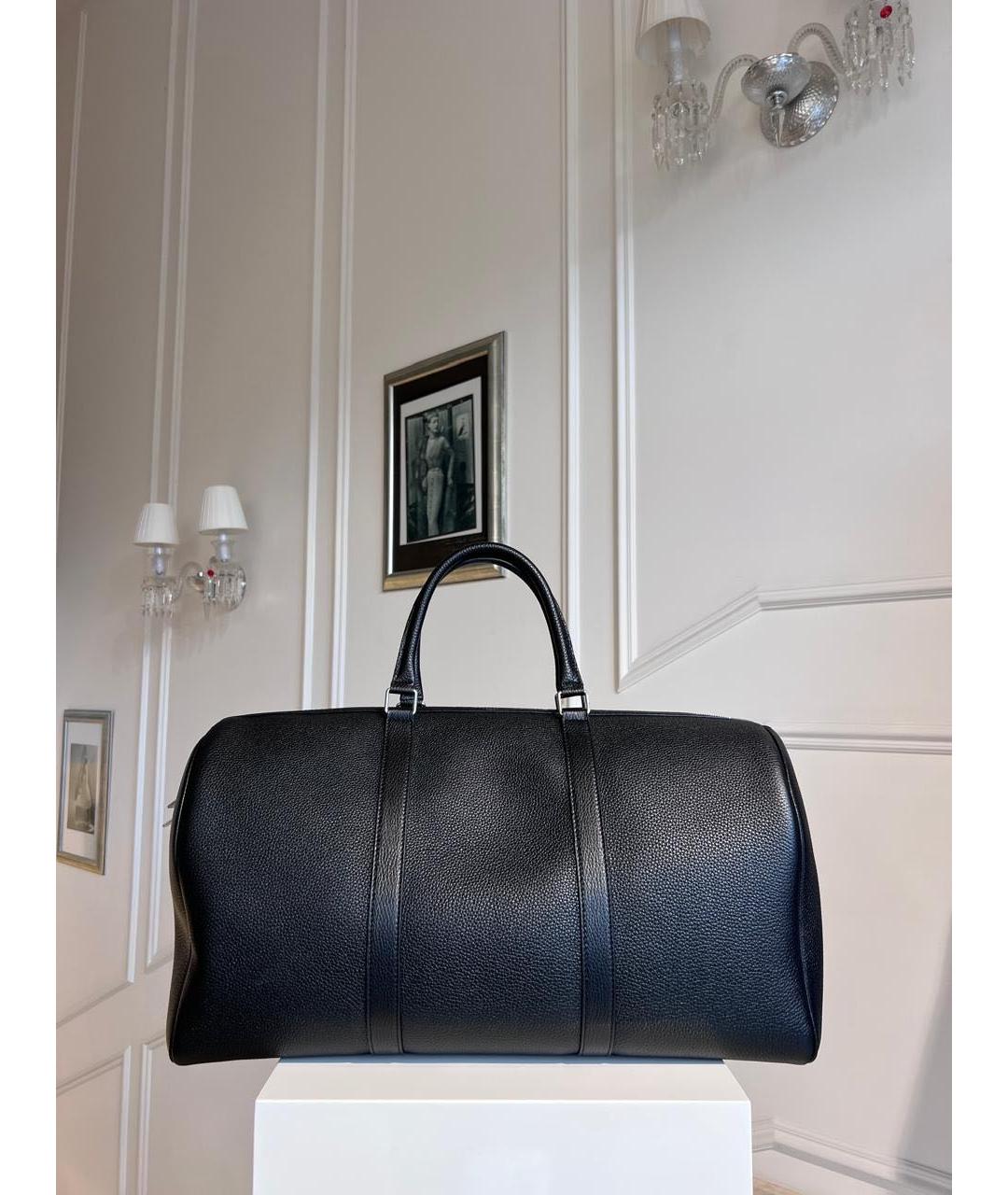 CELINE Черная кожаная дорожная/спортивная сумка, фото 3