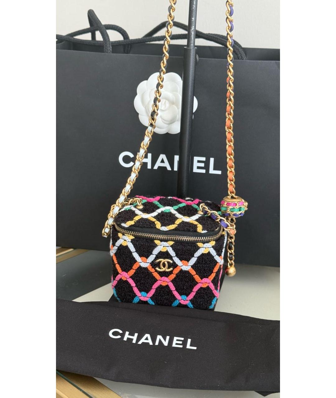 CHANEL Мульти твидовая сумка через плечо, фото 2