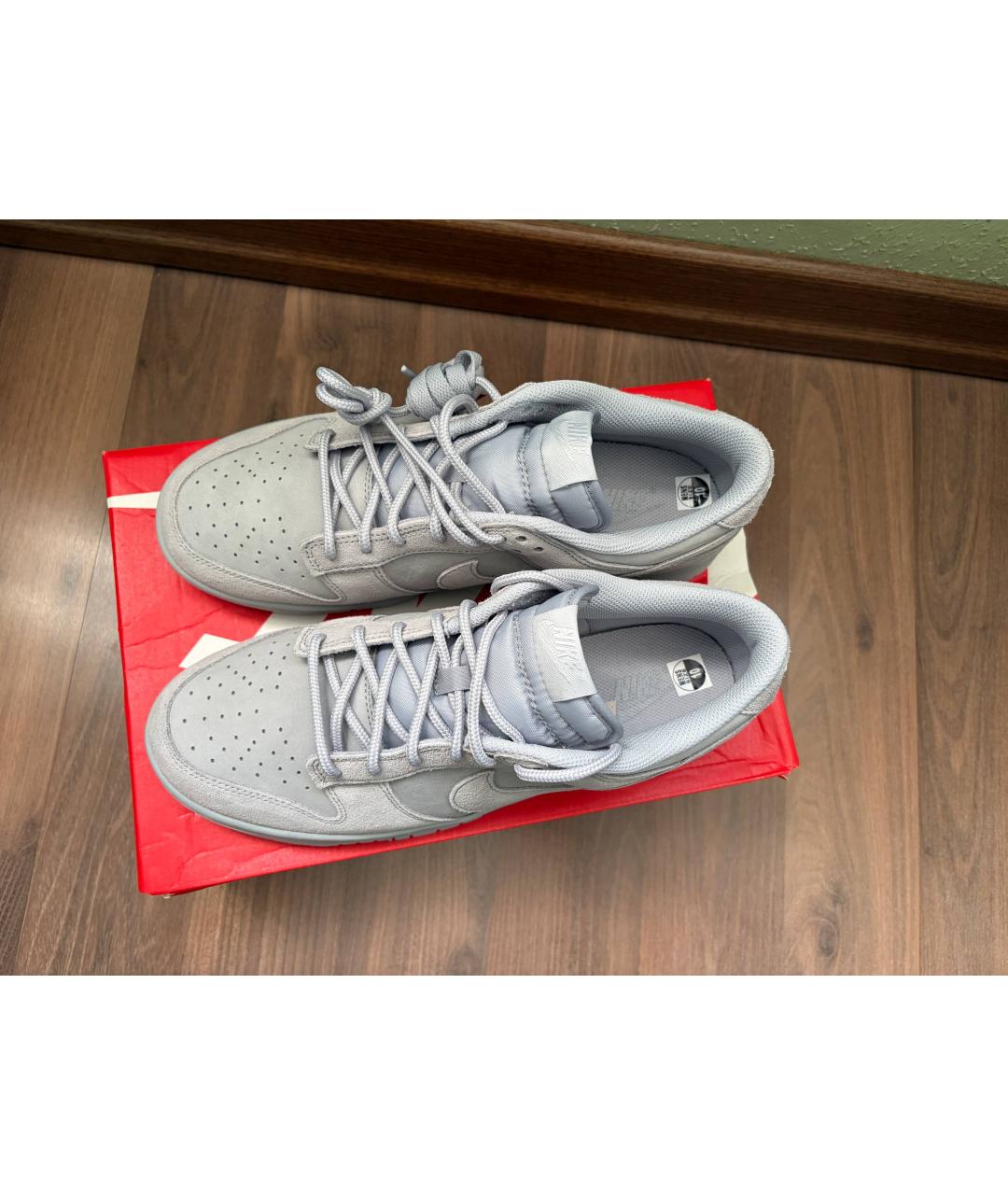 NIKE Серые замшевые низкие кроссовки / кеды, фото 2