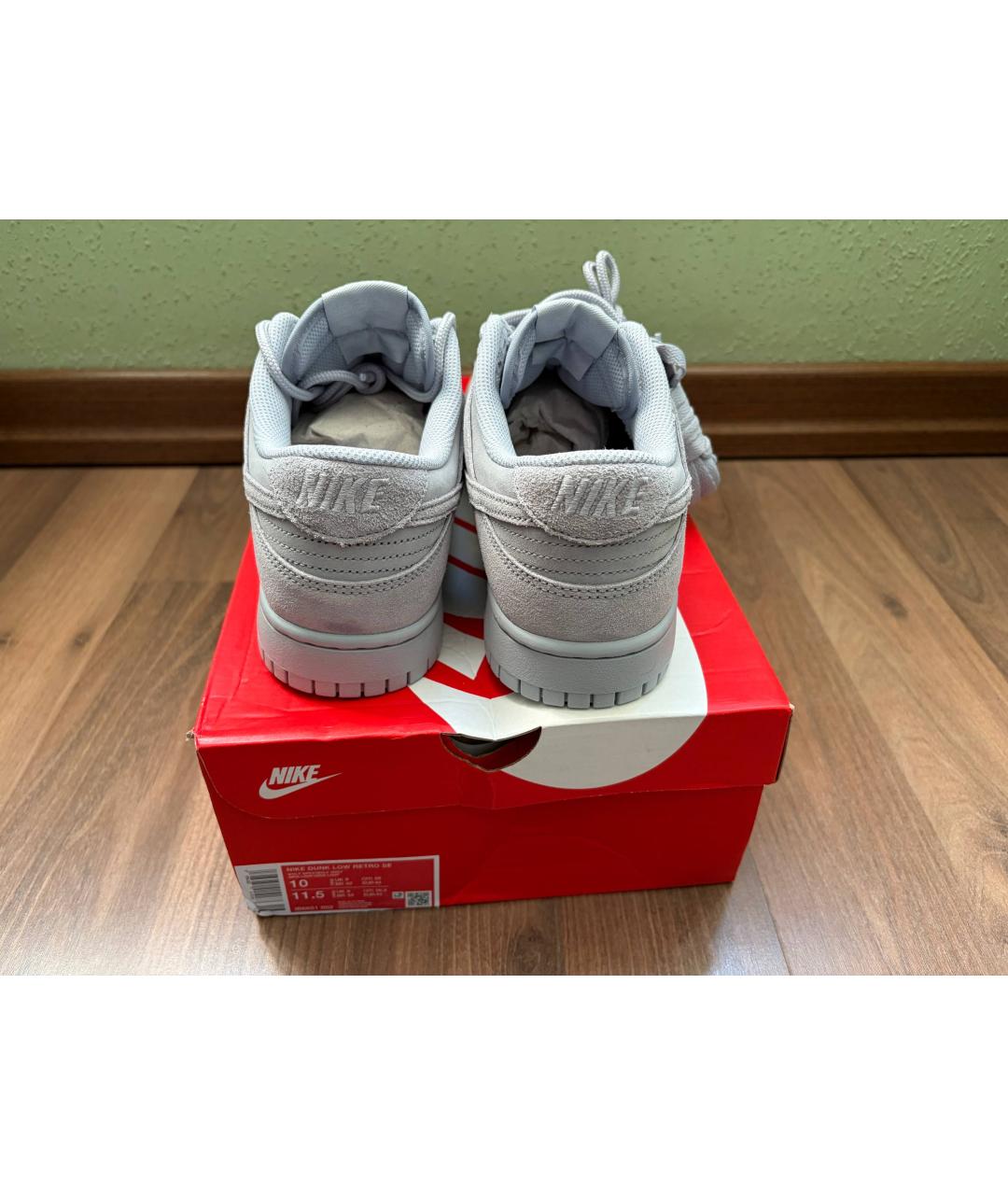 NIKE Серые замшевые низкие кроссовки / кеды, фото 3