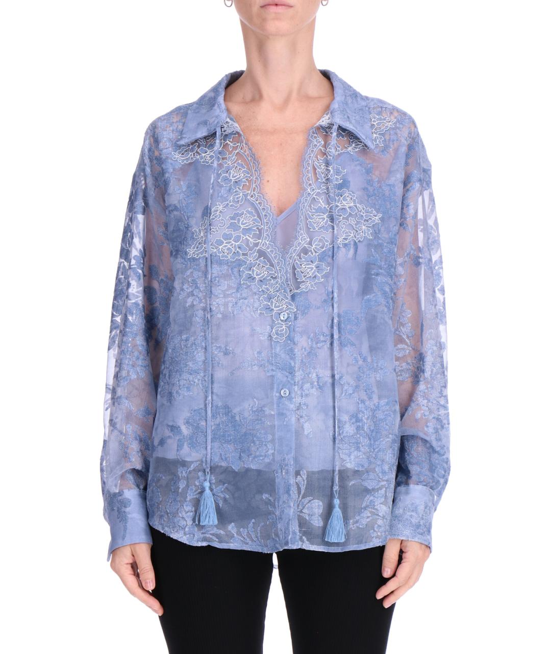 ERMANNO FIRENZE Синяя рубашка, фото 3