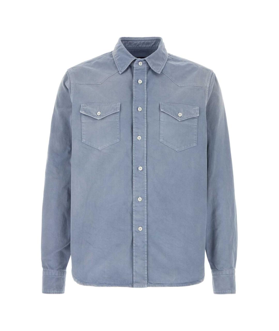 PRADA Голубая хлопковая кэжуал рубашка, фото 1