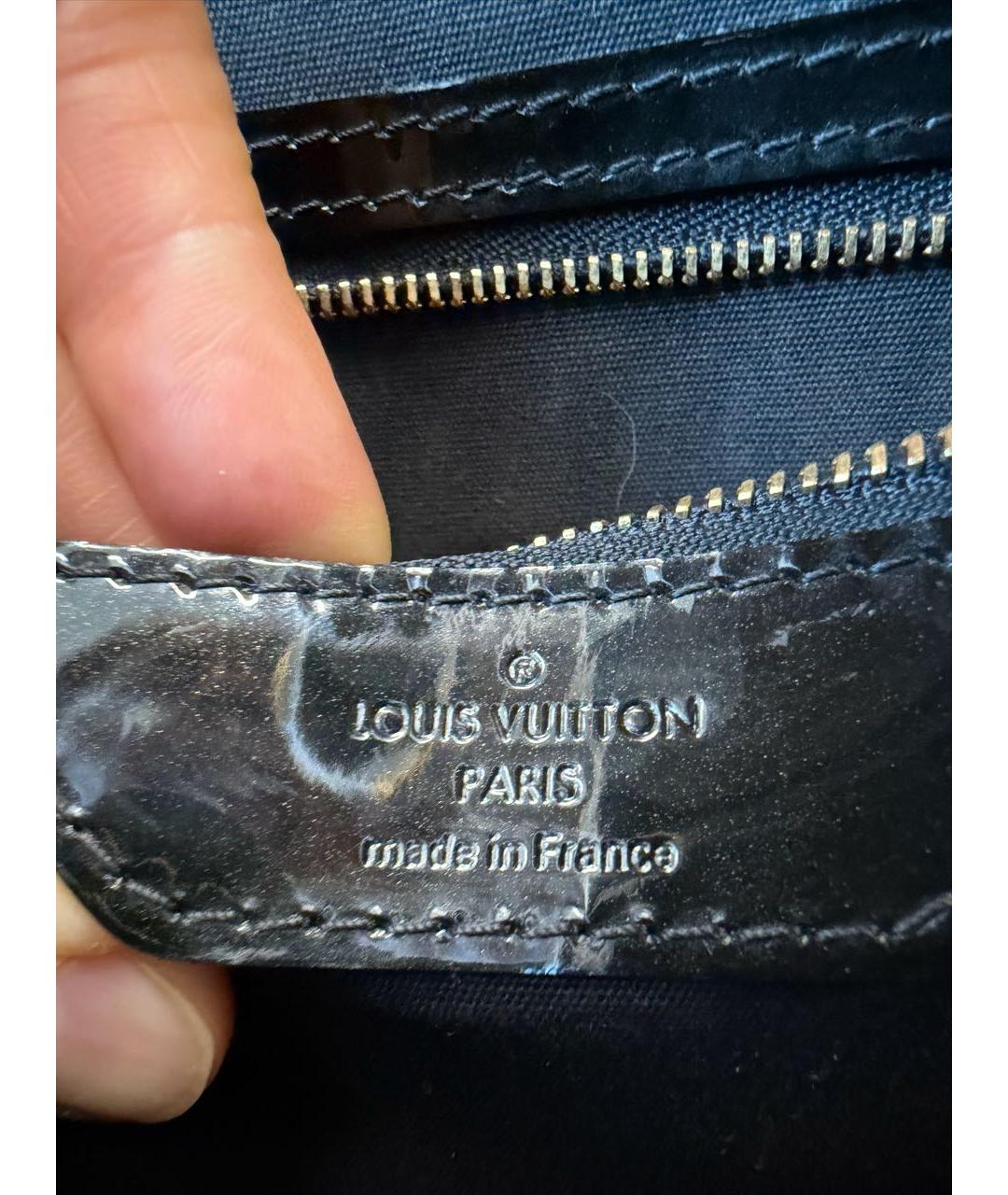 LOUIS VUITTON Черная сумка тоут из лакированной кожи, фото 5