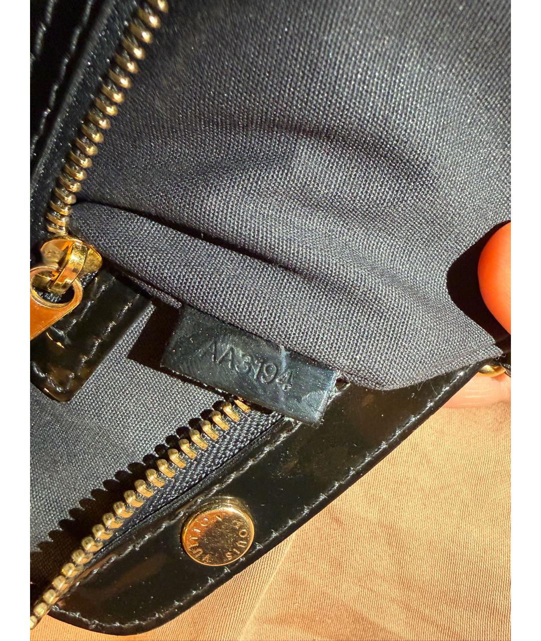 LOUIS VUITTON Черная сумка тоут из лакированной кожи, фото 8
