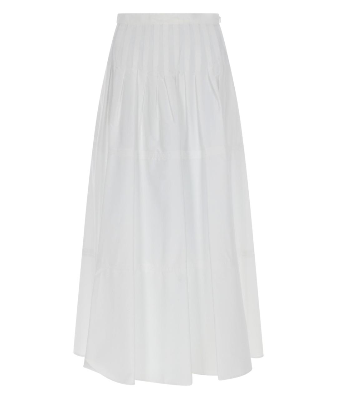 MAX MARA Белая хлопковая юбка макси, фото 1