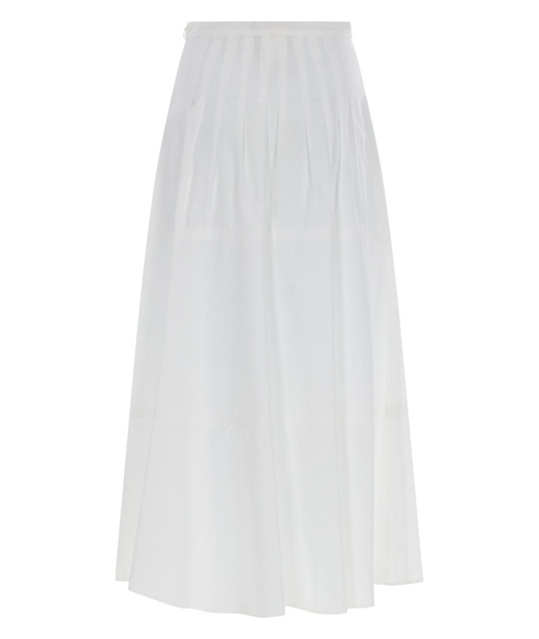MAX MARA Белая хлопковая юбка макси, фото 3