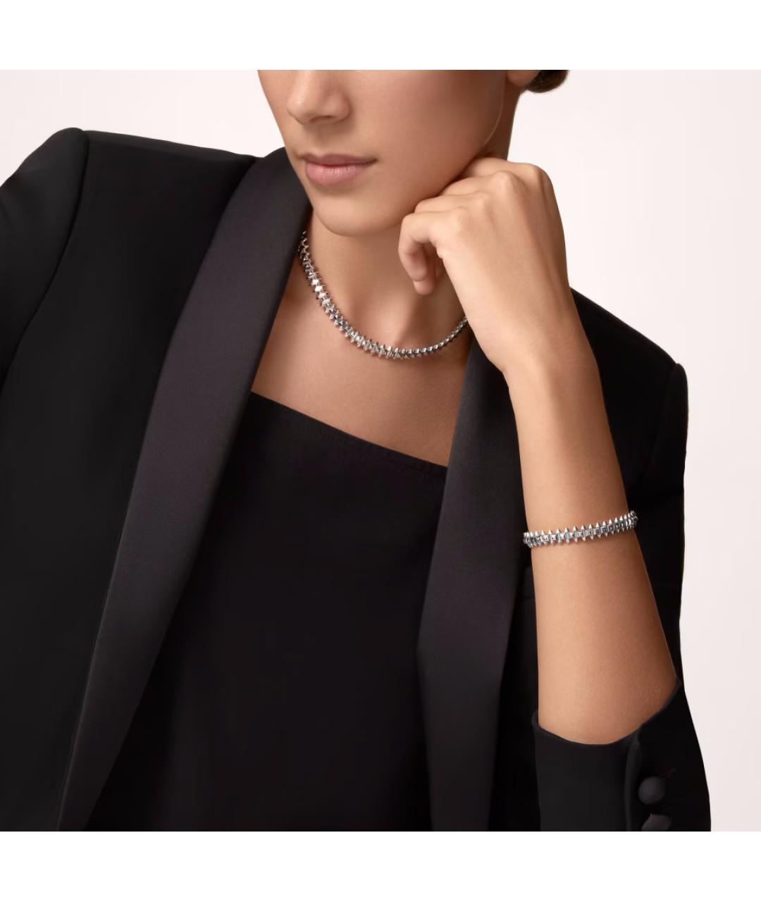 CARTIER Белое колье из белого золота, фото 3