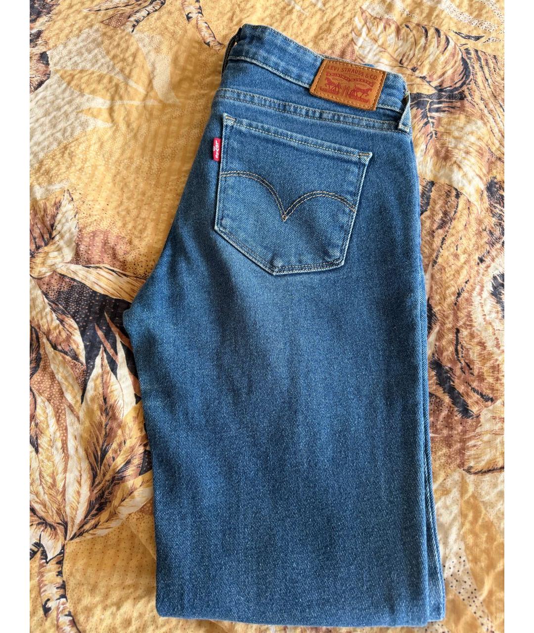LEVI'S Синие хлопко-эластановые джинсы слим, фото 5
