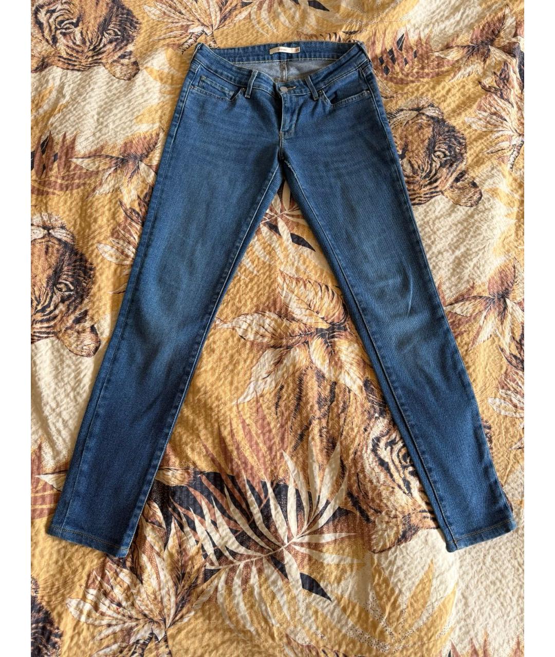 LEVI'S Синие хлопко-эластановые джинсы слим, фото 9