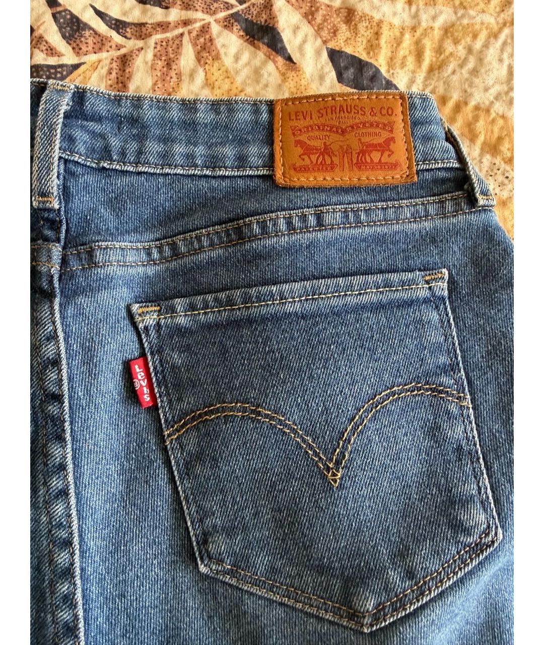 LEVI'S Синие хлопко-эластановые джинсы слим, фото 6