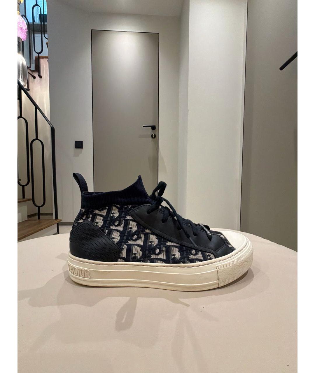 CHRISTIAN DIOR Темно-синие кожаные кеды, фото 5