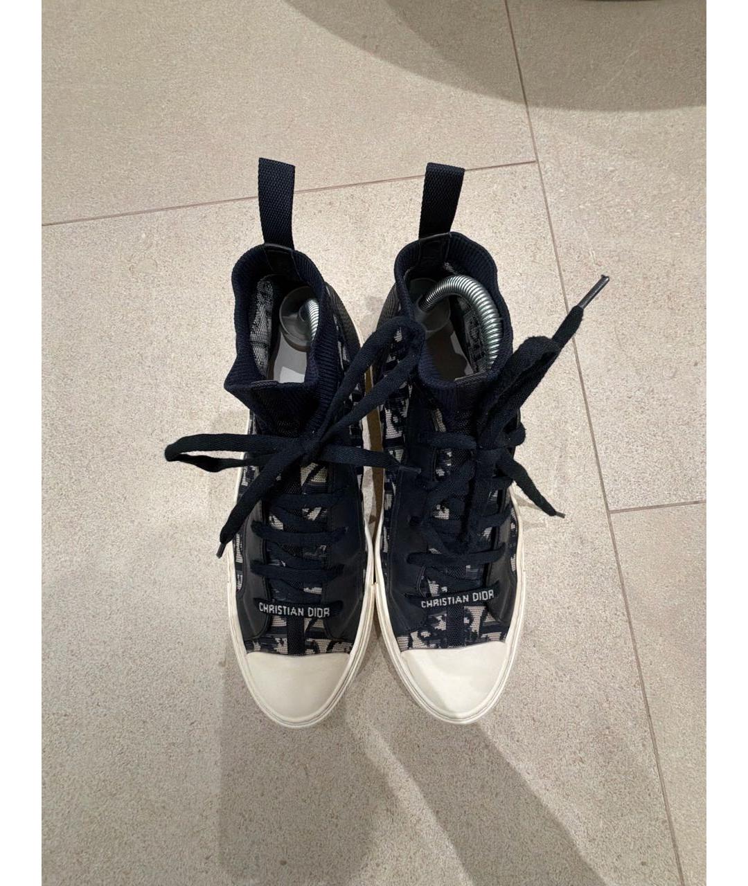 CHRISTIAN DIOR Темно-синие кожаные кеды, фото 3