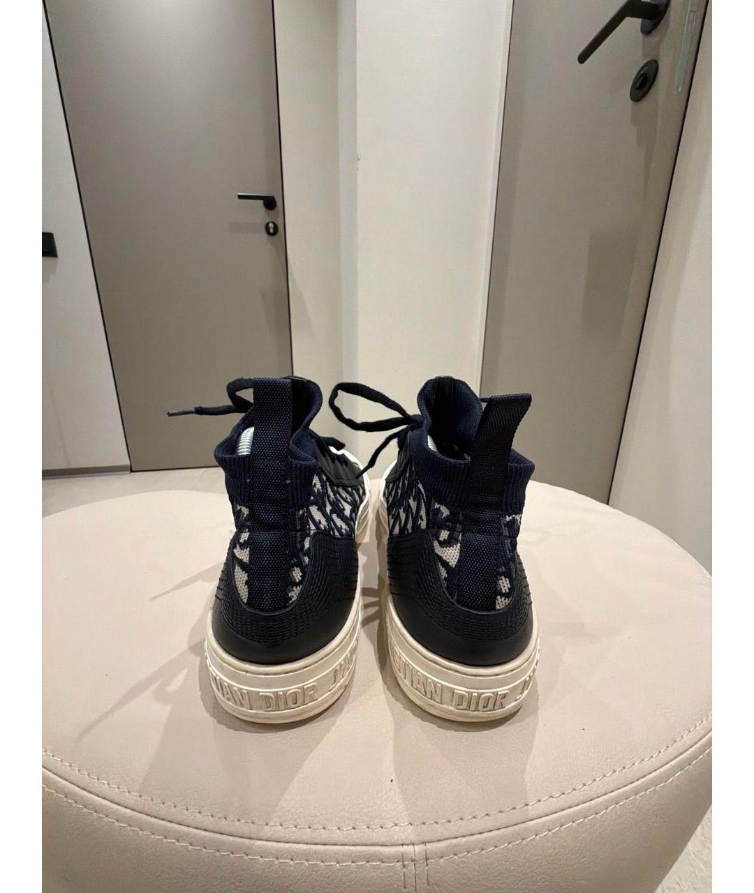 CHRISTIAN DIOR Темно-синие кожаные кеды, фото 4