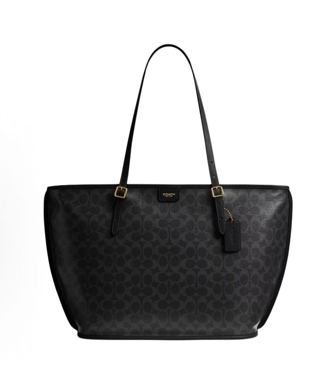 COACH Черная сумка тоут, фото 9