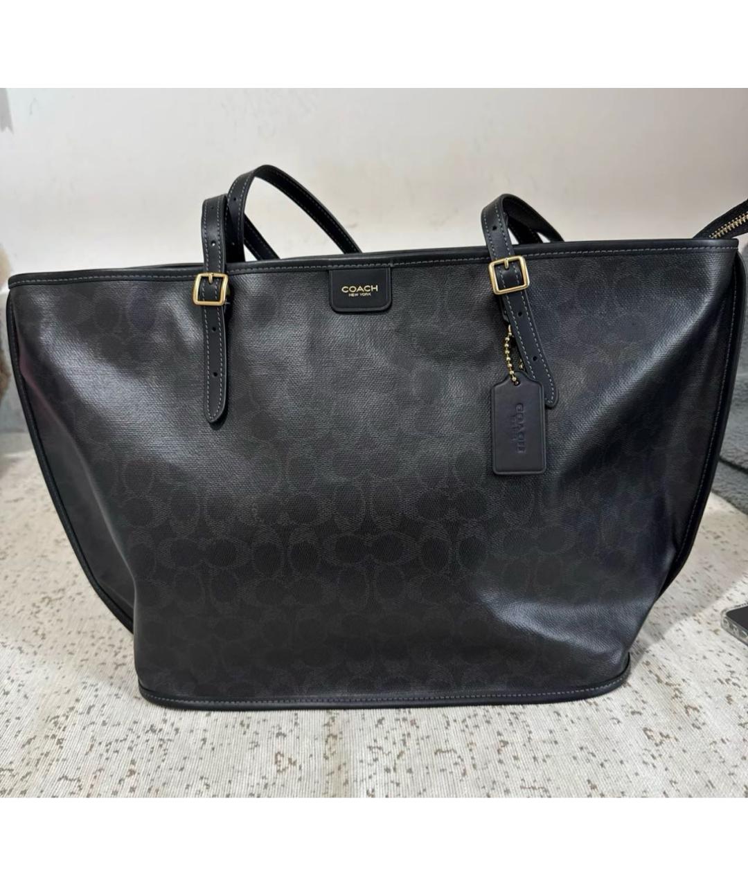 COACH Черная сумка тоут, фото 6