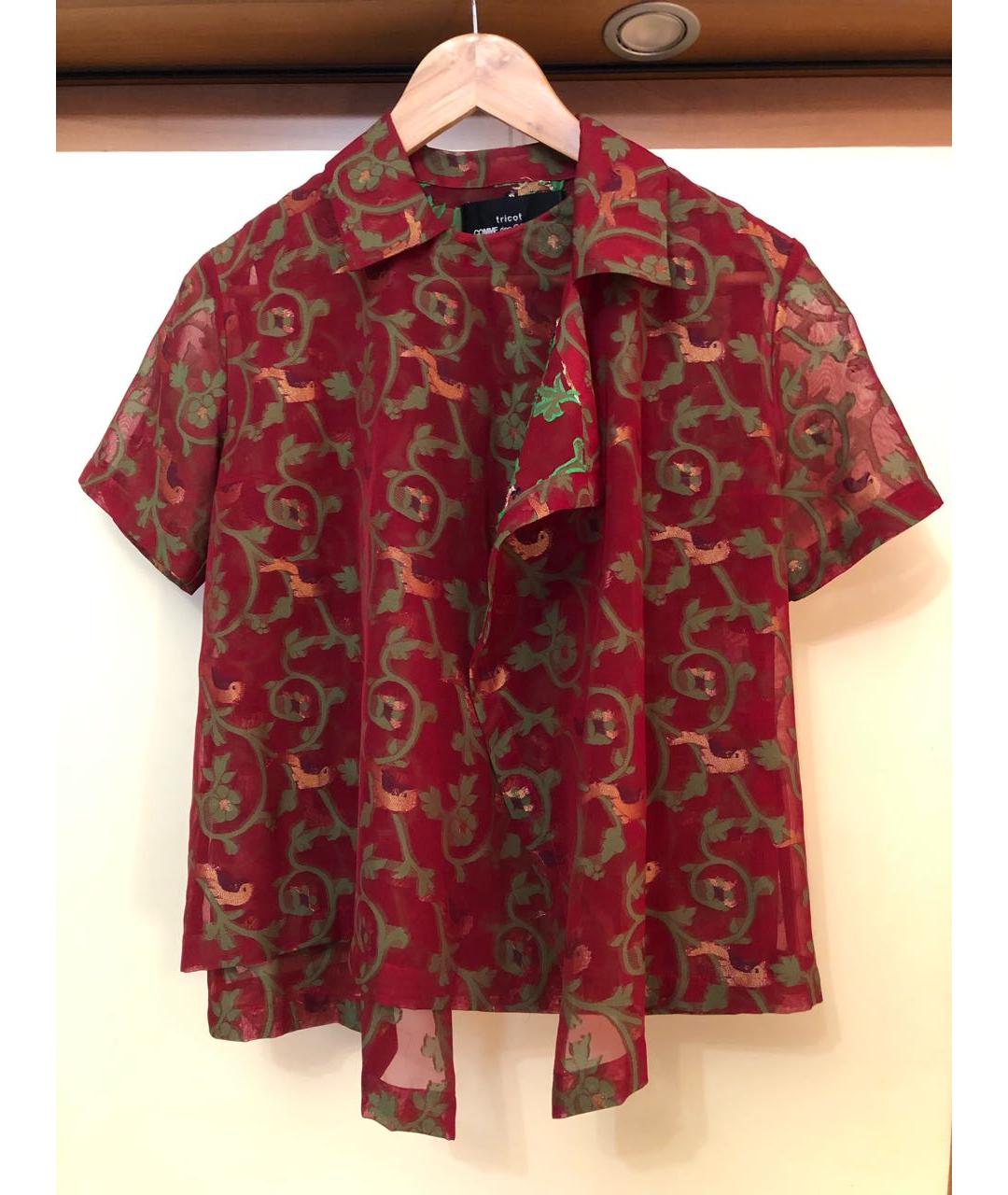 COMME DES GARÇONS Бордовая полиэстеровая блузы, фото 9