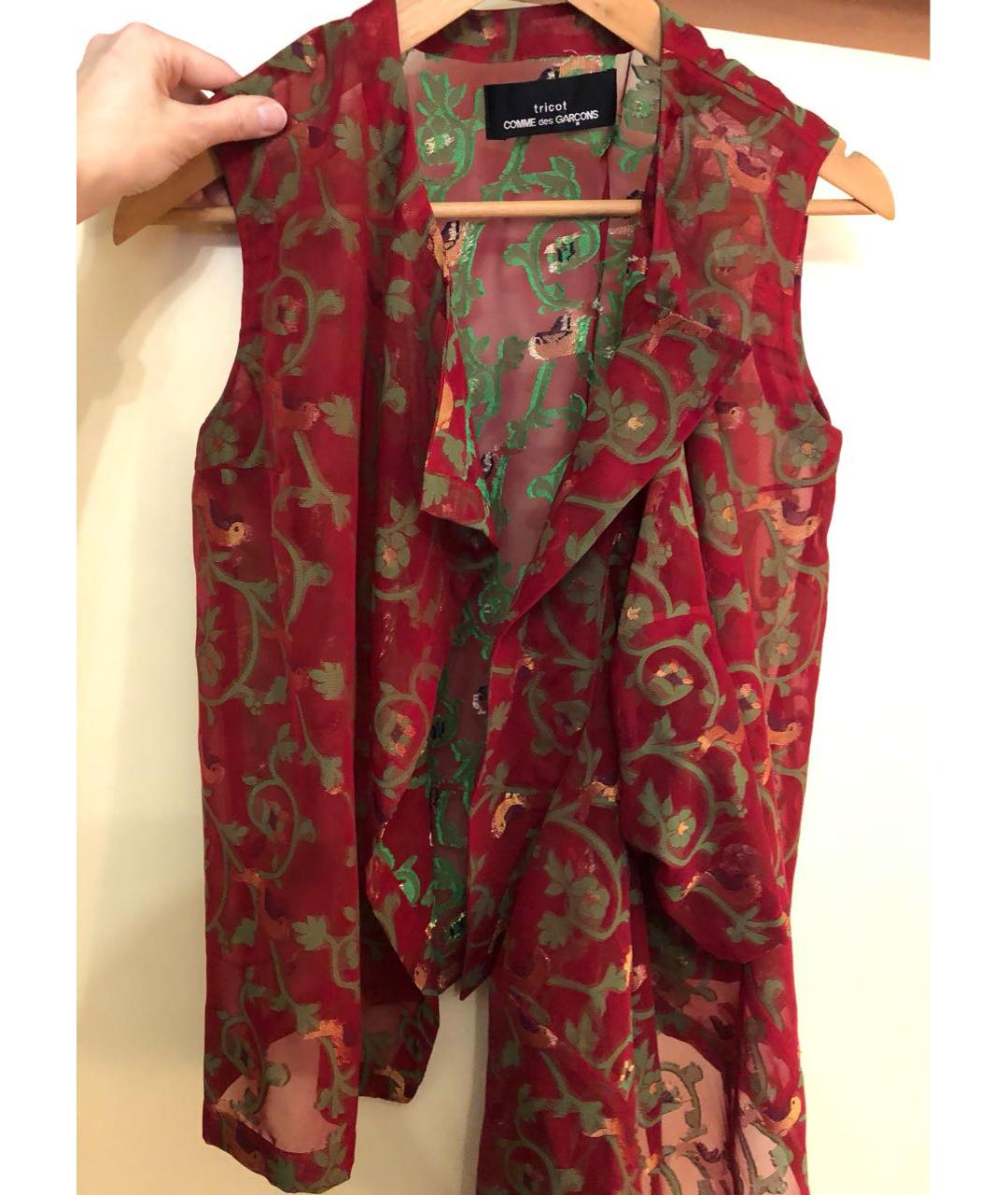 COMME DES GARÇONS Бордовая полиэстеровая блузы, фото 4