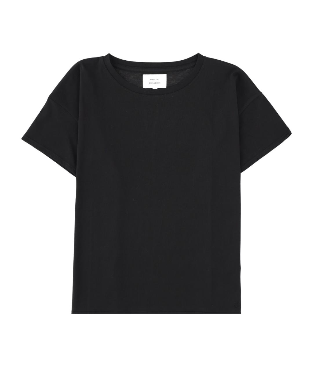 LOULOU STUDIO Черная хлопковая футболка, фото 1