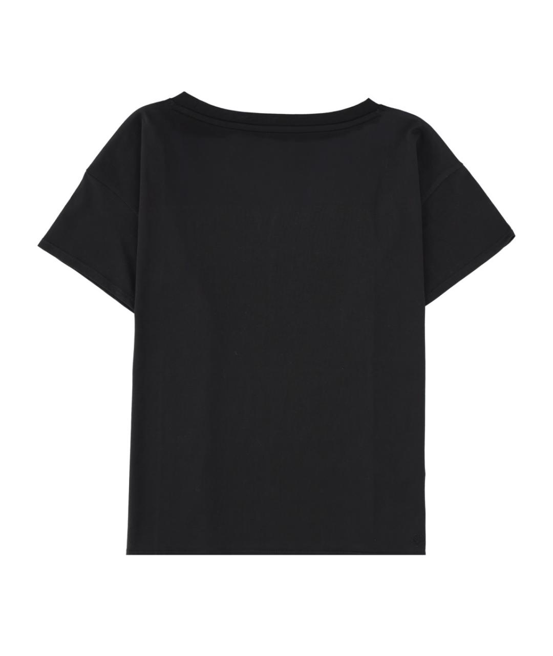LOULOU STUDIO Черная хлопковая футболка, фото 2