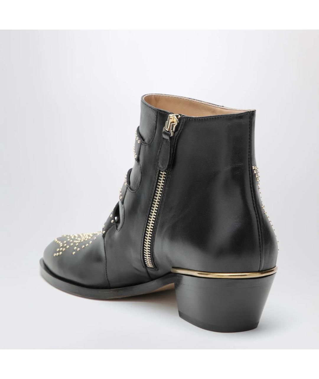 CHLOE Черные кожаные ботинки, фото 2