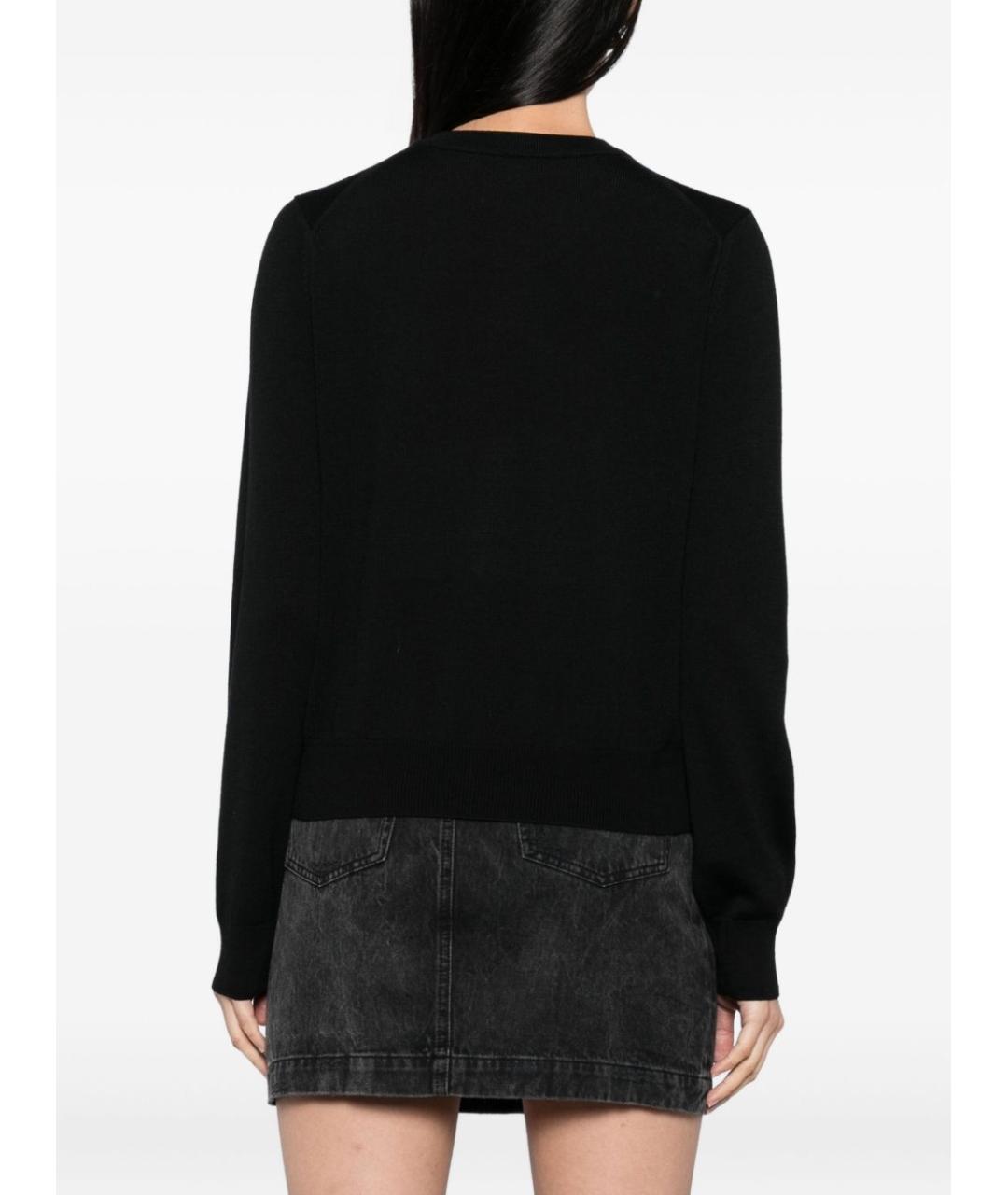MAISON KITSUNE Черный шерстяной кардиган, фото 3