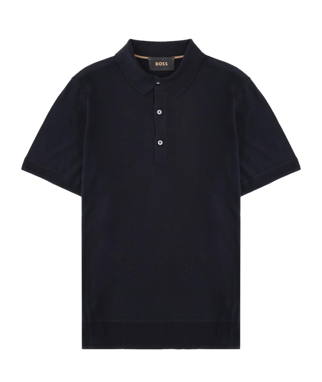 HUGO BOSS Синее поло с коротким рукавом, фото 1