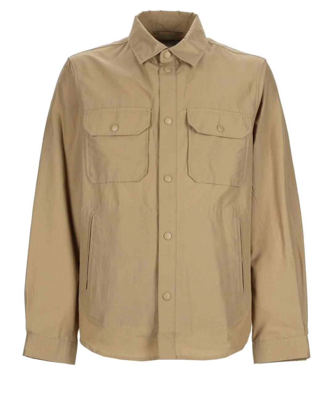 WOOLRICH Бежевая хлопковая кэжуал рубашка, фото 1