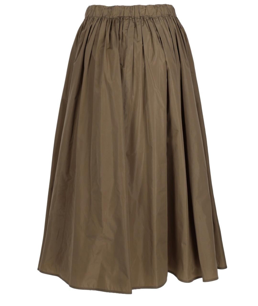 MAX MARA Коричневая полиэстеровая юбка миди, фото 3