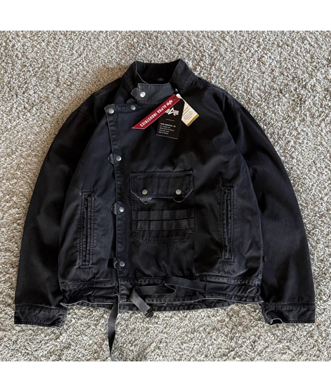 ALPHA INDUSTRIES Черная хлопковая куртка, фото 9