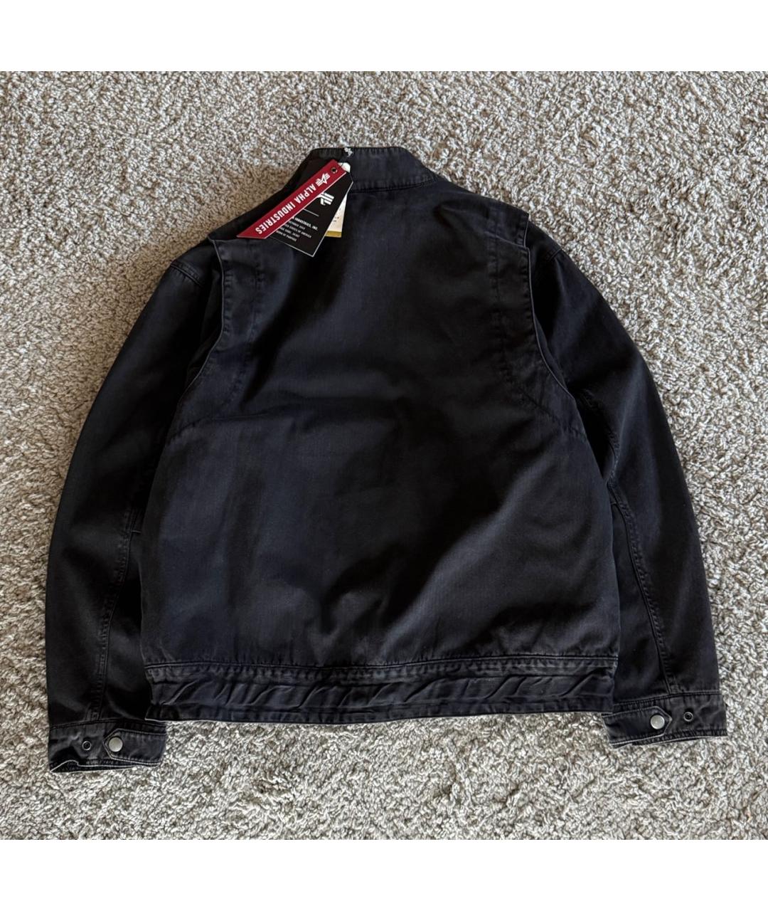 ALPHA INDUSTRIES Черная хлопковая куртка, фото 4
